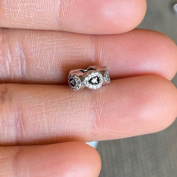 Authentic Retired Pandora Bling Sparkling CZ Stones Charm - Picture 1 of 6